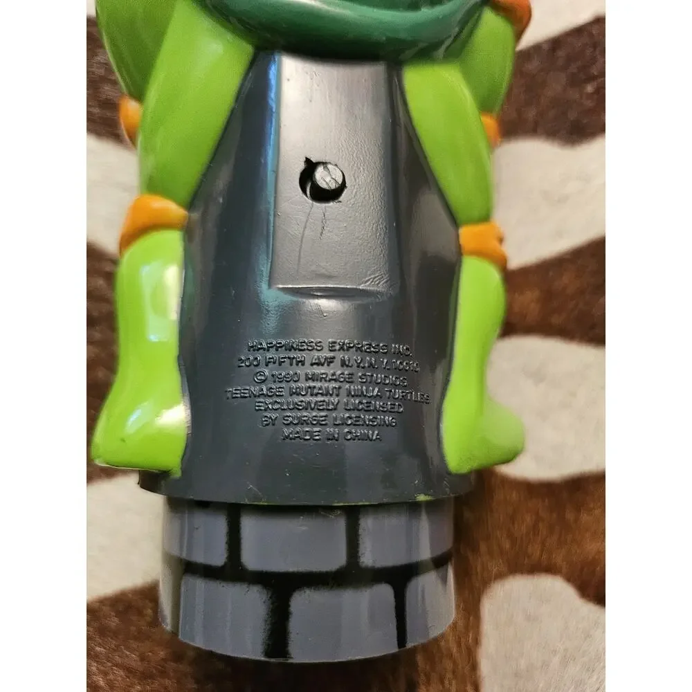1990 Teenage Mutant Ninja Turtles Michelangelo Flashlight TMNT Happiness Express